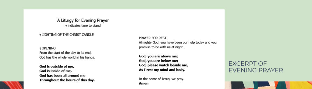 an excerpt of evening prayer