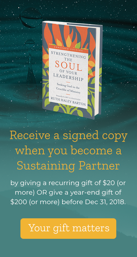 Receive a signed copy of Strengthening the Soul of Your Leadership when you become a Sustaining Partner