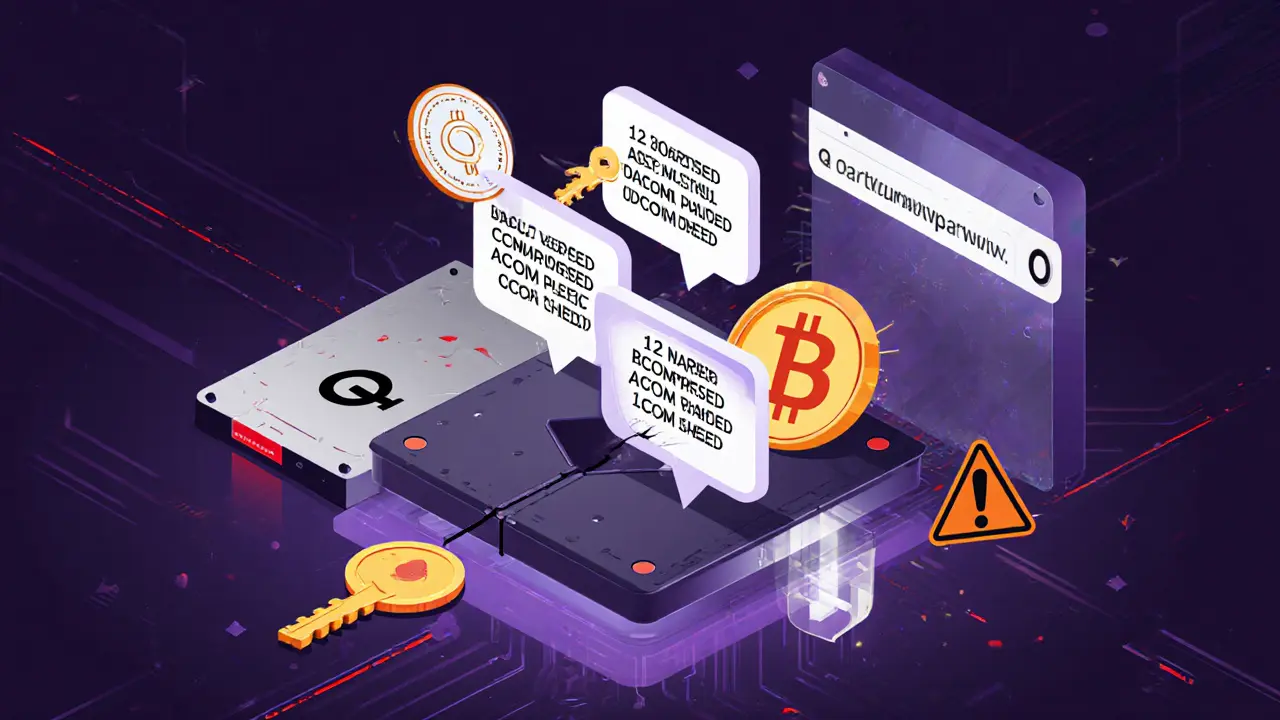 Bitcoin wallet with recovery phrase and compressed keys, shielded from quantum threat.